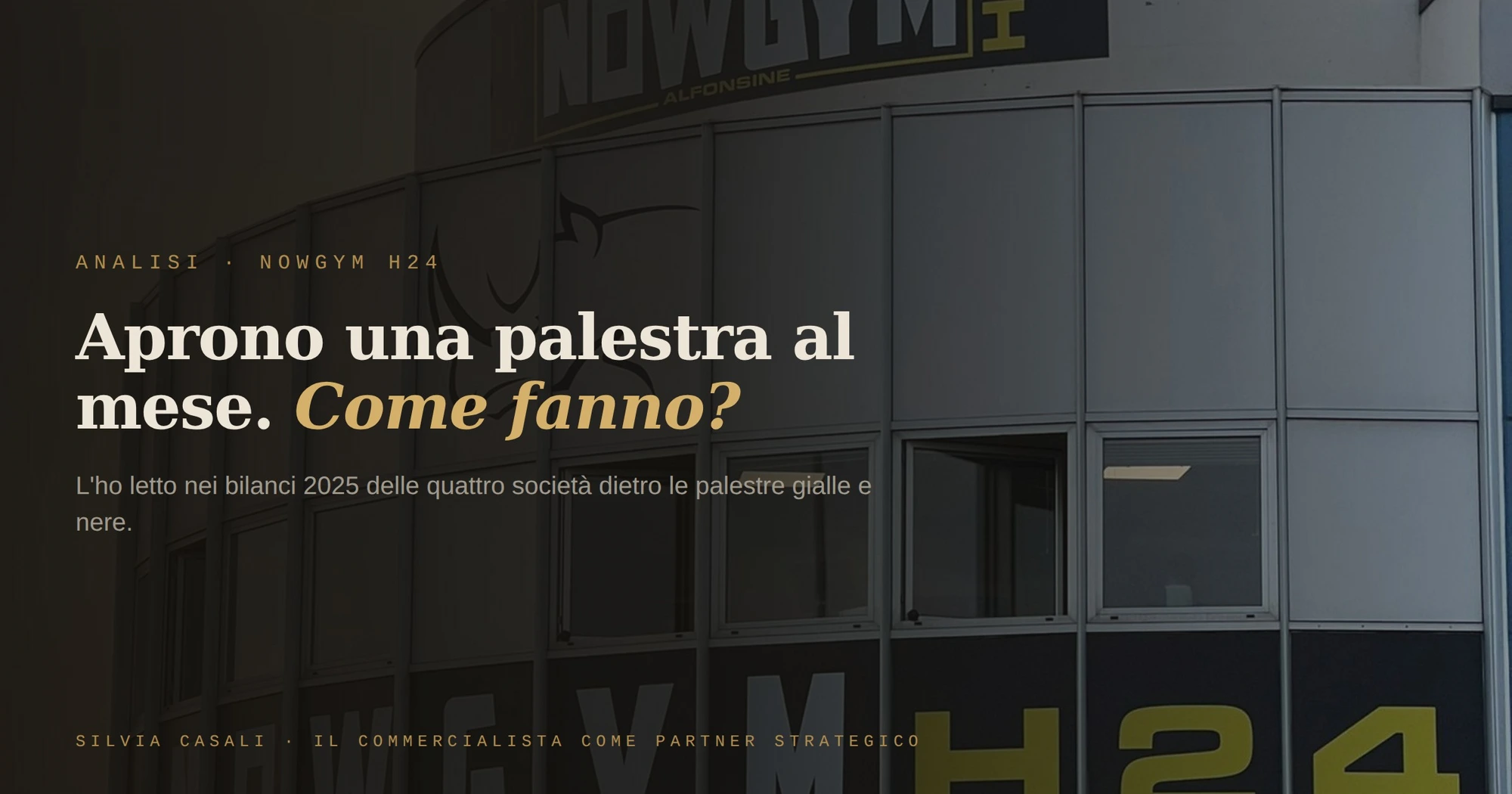 Come fa NowGym ad aprire una palestra al mese, mentre le altre chiudono?