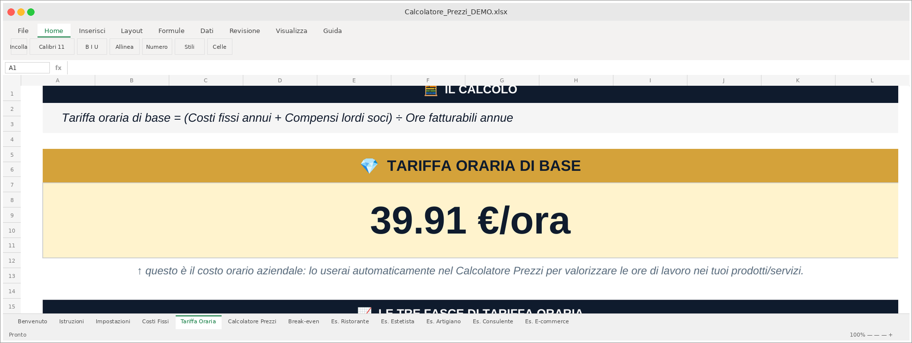 Diagnosi Tariffa Oraria