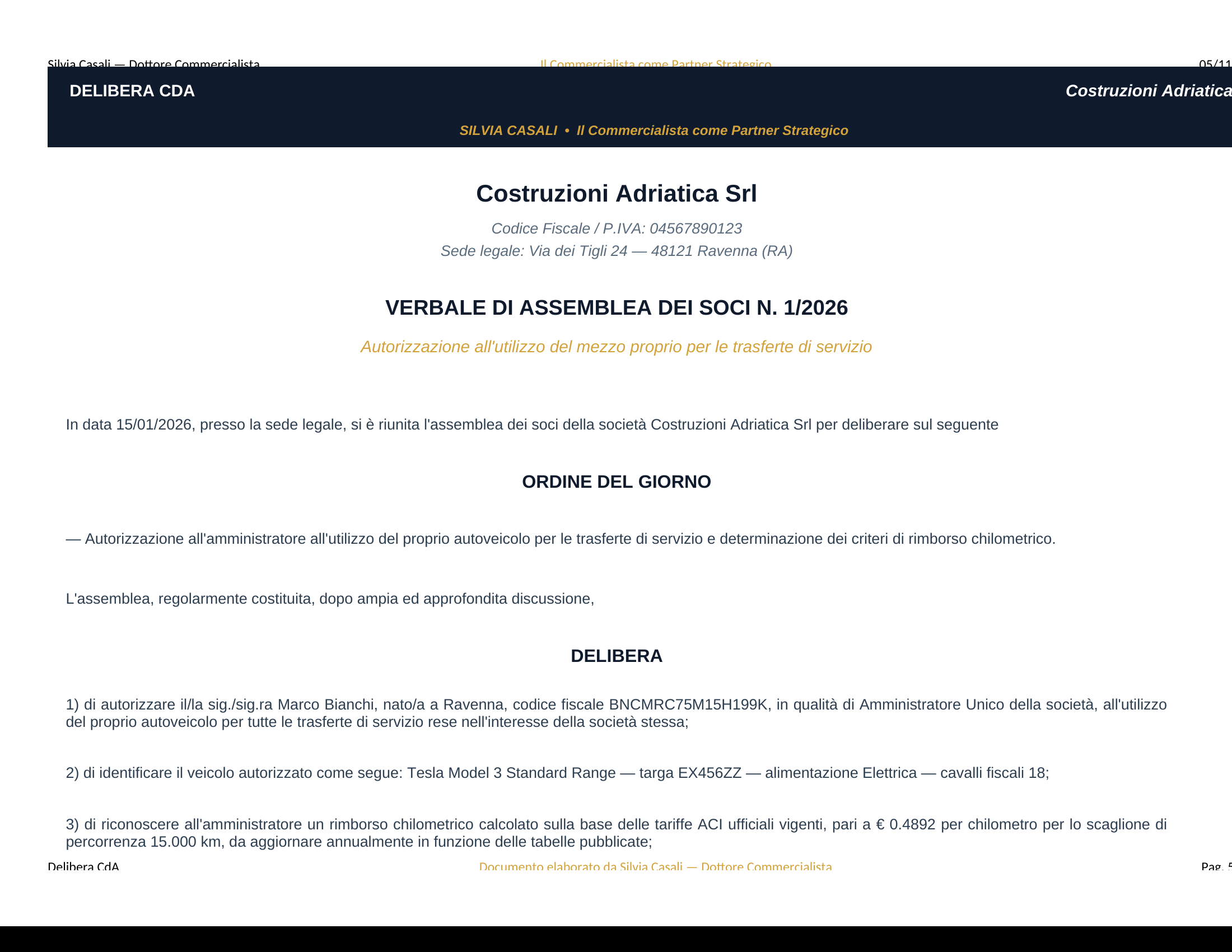 Il verbale pronto, firmato e archiviato
