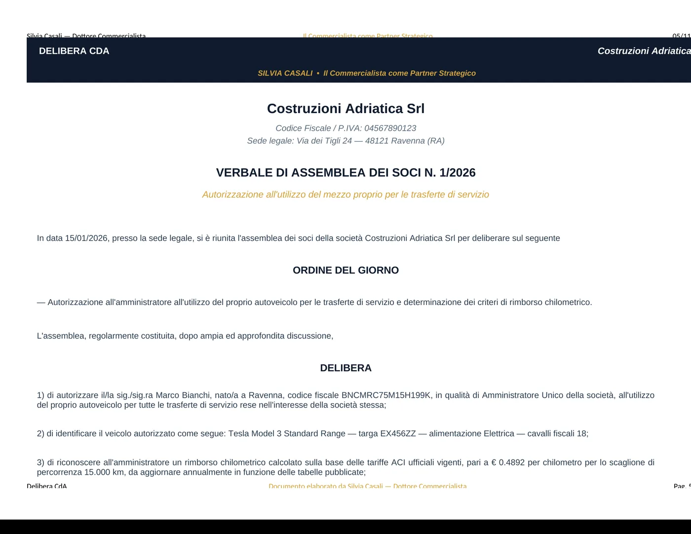 Il verbale pronto, firmato e archiviato